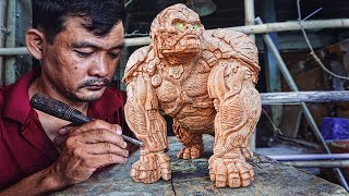 Transformers: Rise of the Beasts - 20 days of Wood Carving - Optimus Primal