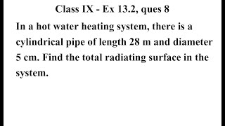 Class 9 Maths | Chapter 13 | Exercise 13.2 Q8 | Surface Areas And Volumes | class 9 ex 13.2 ques 8