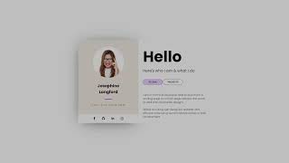 Minimalist Profile Card Using Only HTML & CSS + SCSS
