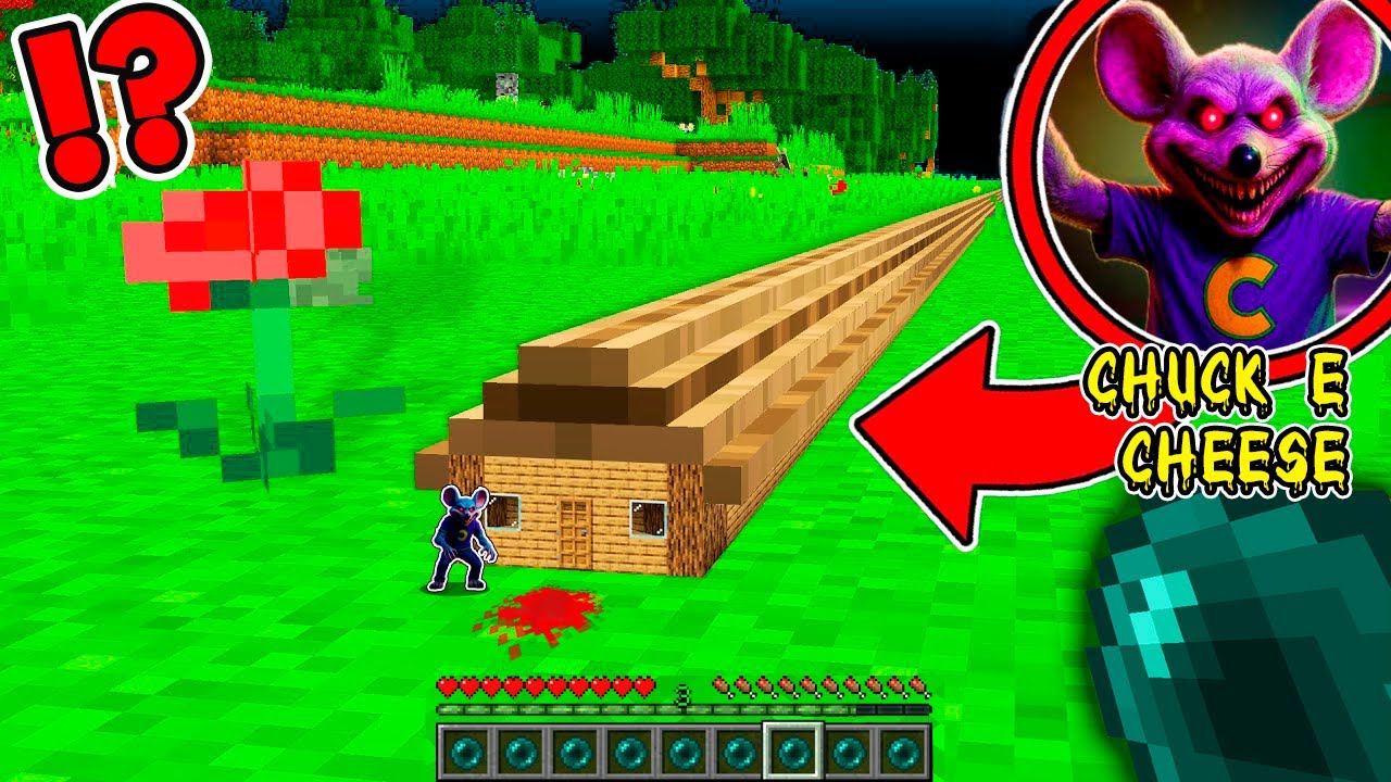 ¡Encontramos la MINI CASA LARGA de CHUCK E CHEESE en Minecraft!