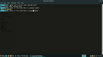 Print colored output in linux terminal