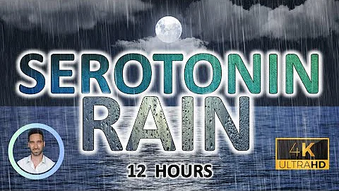 Soothing Serotonin Rain Noise | 12 Hours BLACK SCREEN | Study, Sleep, Tinnitus Relief & Focus