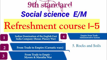 9th standard || social science ||  refresher course || 1to 5 @Kanishai