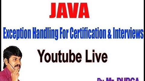 Java Exception Handling For  Certification & Interviews  by Durga Sir