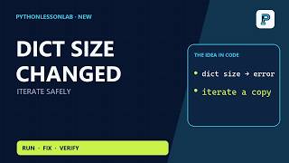 Fix RuntimeError: dictionary changed size during iteration