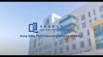 Hong Kong PhD Fellowship Scheme 2021/22 at Hong Kong Baptist University