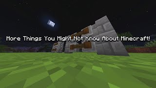 More Things You Might Not Know About Minecraft! ⛏️