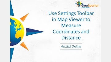 Map Settings Toolbar for Measuring Distance and Coordinates
