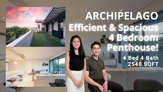 Archipelago Penthouse Unit | 2540 sqft | 4 Bed 4 Bath | Panoramic view of Bedok Reservoir