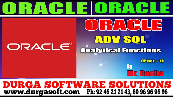 Oracle Tutorial || Oracle|Adv Sql | Analytical Functions Part-1 by basha