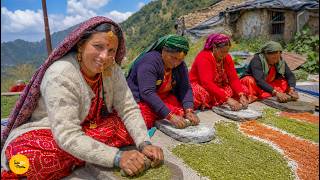 Uttarakhand Hardworking Ladies Ka Pahadi Namak/Pisyun Loon Recipe l Pahadi Food