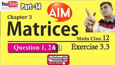 Matrices (Ex-3.3) #transpose_of_matrix  #Abhay_Anand #TheAim_Banka #Cbse_board #Bihar_board