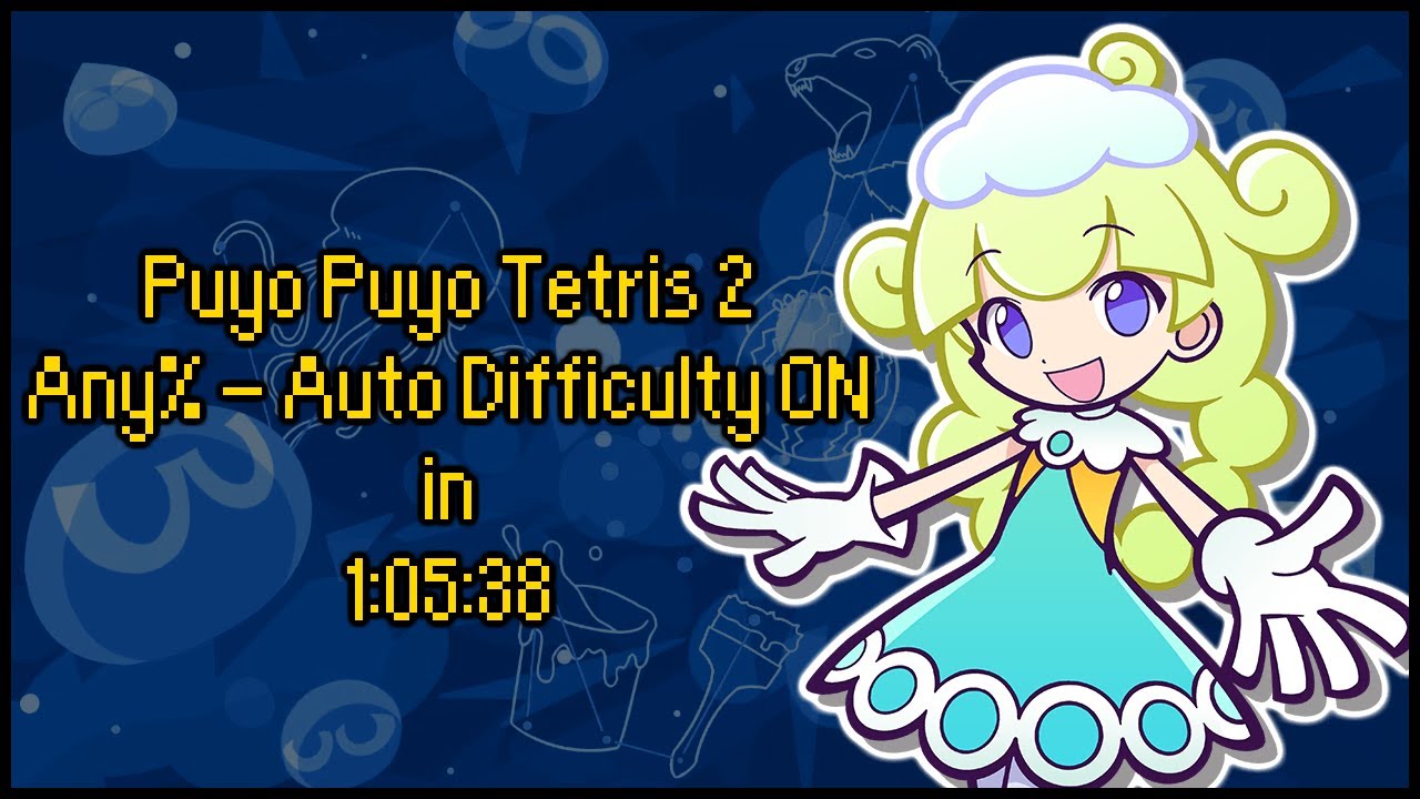 World Record] Puyo Puyo Tetris 2: Any% (Auto Difficulty ON