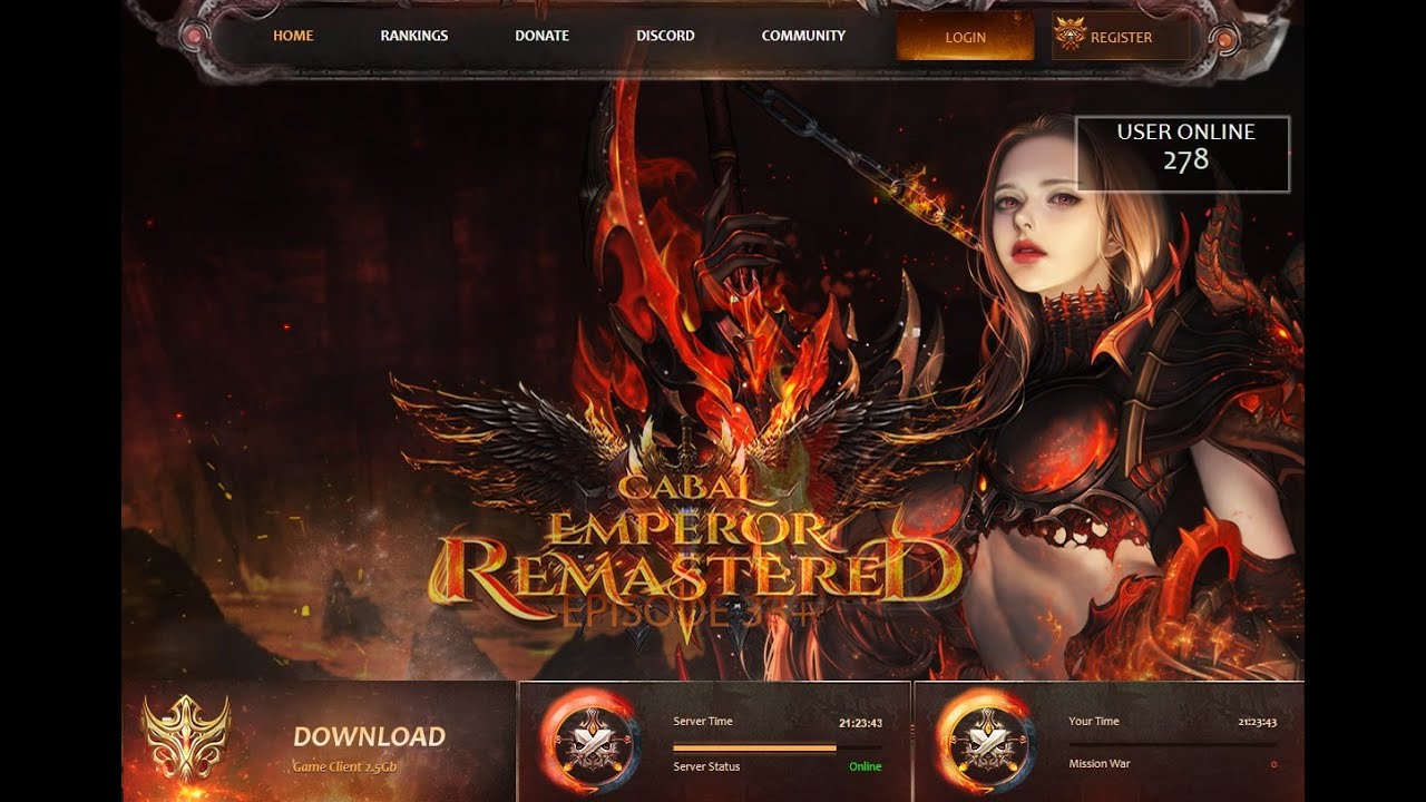 【 CABAL EMPEROR PRIVATE SERVER 】 Streaming Santai Di tengan Kesibukan !