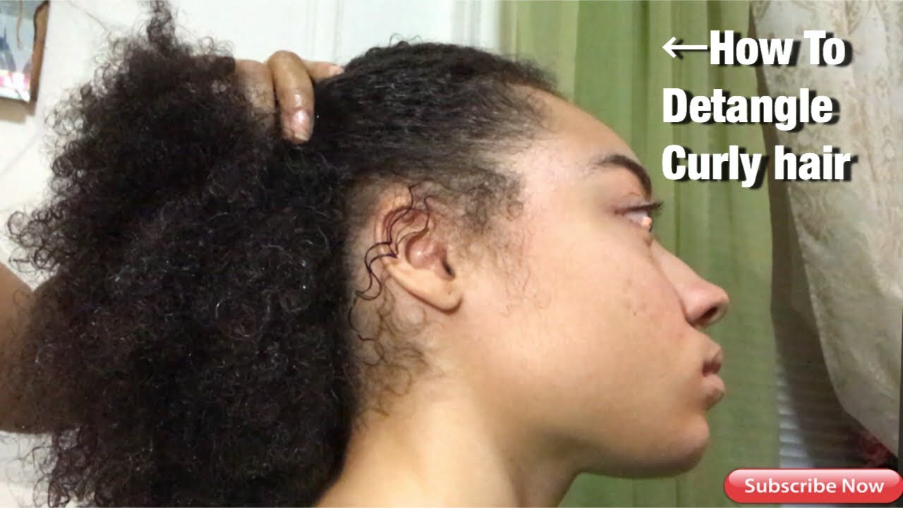 HOW TO DETANGLE CURLY HAIR WITHOUT LOSING CURLS YouTube