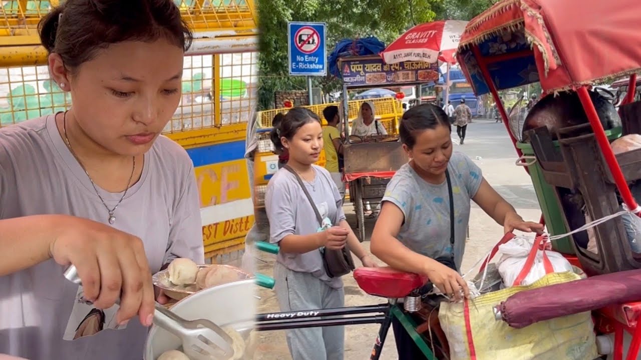 Sikkim girls came Delhi for better opportunity | Chinese street food in India | Food Documentary 