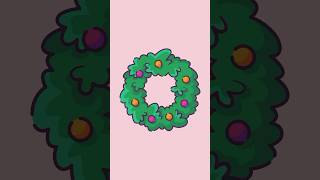 Vector Cute Christmas Wreath In Adobe Illustrator 🌟 #adobeillustrator #vector #speedart #tutorial