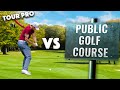 What will a tour pro golfer score around a public course