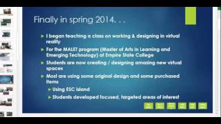 Using Virtual Reality to Create Both Learning Environments and Online Communities by Eileen O'Connor