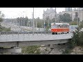 Киев.Скоростной трамвай 4 (вид с кабины водителя)/Kiev. High-speed tram 4,view from the driver's cab