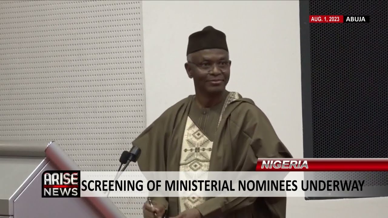 Former Governor Nasir El-Rufai At the Screening Exercise of Ministerial Nominees