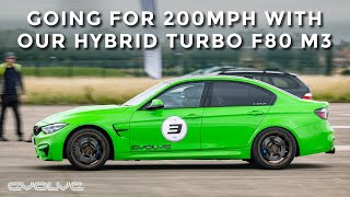Going for 200mph in our Mosselman Hybrid Turbo F80 M3