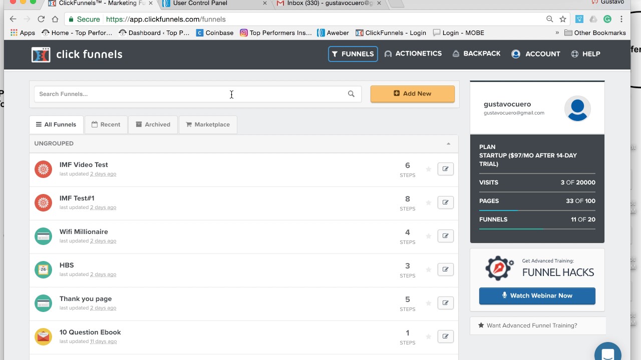 How To Set Up A Funnel With ClickFunnels And Aweber - YouTube