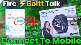 Fire Boltt Talk Go Smartwatch Connect To Phone | Fire Boltt Smartwatch Connect To Phone