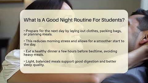 What Is A Good Night Routine For Students? - The Personal Growth Path