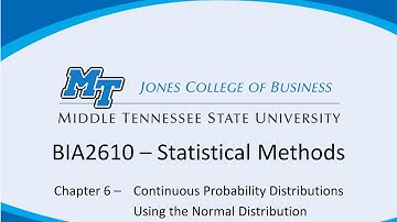 Chapter 6   Using the Normal Distributiom