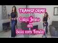 TRANSFORME CALÇA JEANS EM SAIA COM FENDA - Por Clarisse Froner