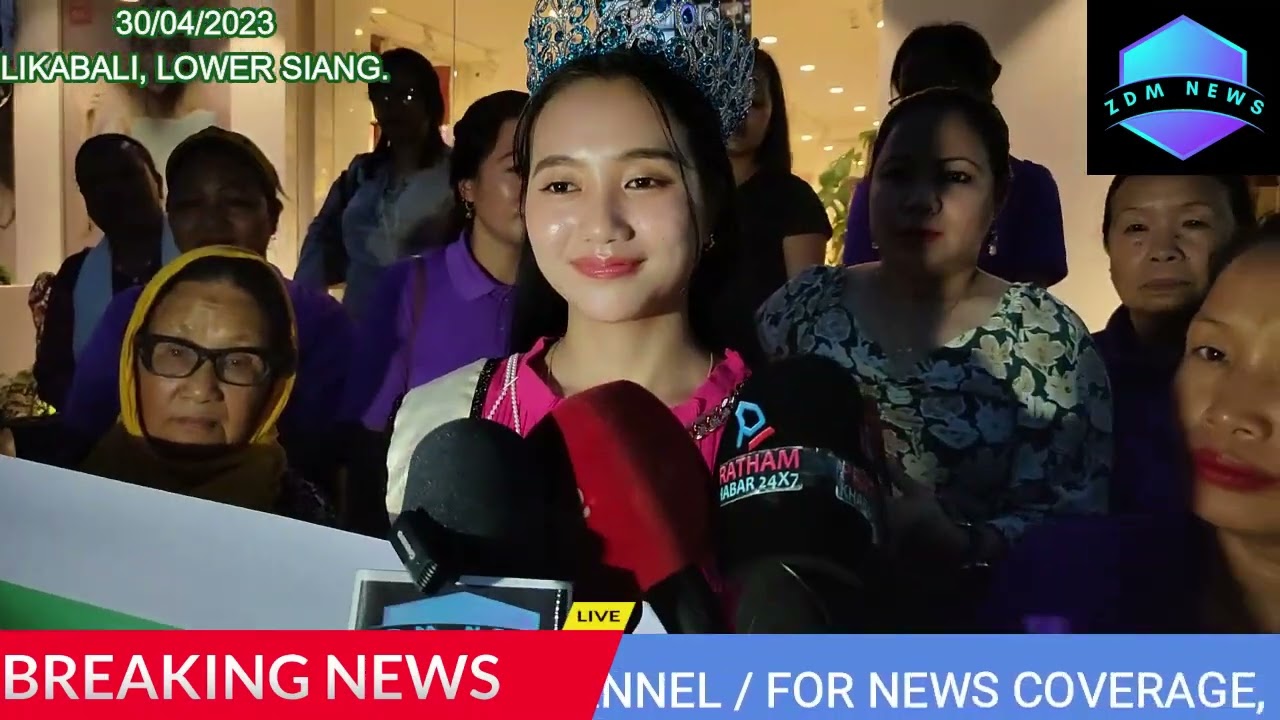 WARM RECEPTION OF IBI KENA, 2ND RUNNER UP , MISS ARUNACHAL 2023 AT LIKABALI.