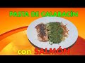 Pasta de calabacín con salmón (Receta Keto)