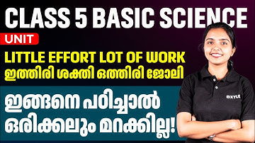 Class 5 Basic Science | Little Effort Lot Of Work / ഇത്തിരി ശക്തി ഒത്തിരി ജോലി | Xylem Class 5