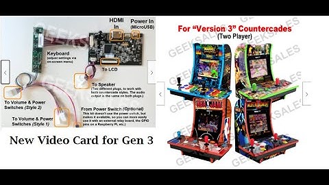 New Video card for Arcade1up 2players countercade cabinets gen3 compare it with gen 2 video card.