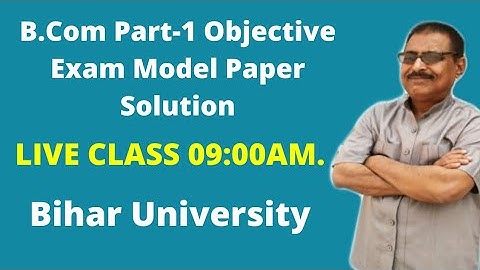 BRABU PART-1 B.Com model paper Solution