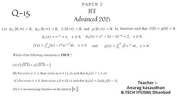 JEE Advanced 2021 Math Paper 2(Q 15) solution | IIT JEE Maths| #jeeadvanced2021 #projecteducation