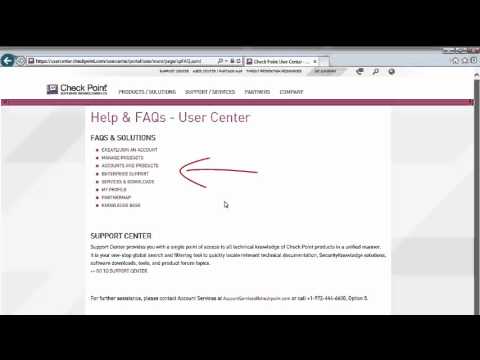 01 - First Login to Check Point User Center