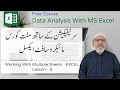 Excel series   lesson 9  working with multiple sheets in excel  in urdu  v178
