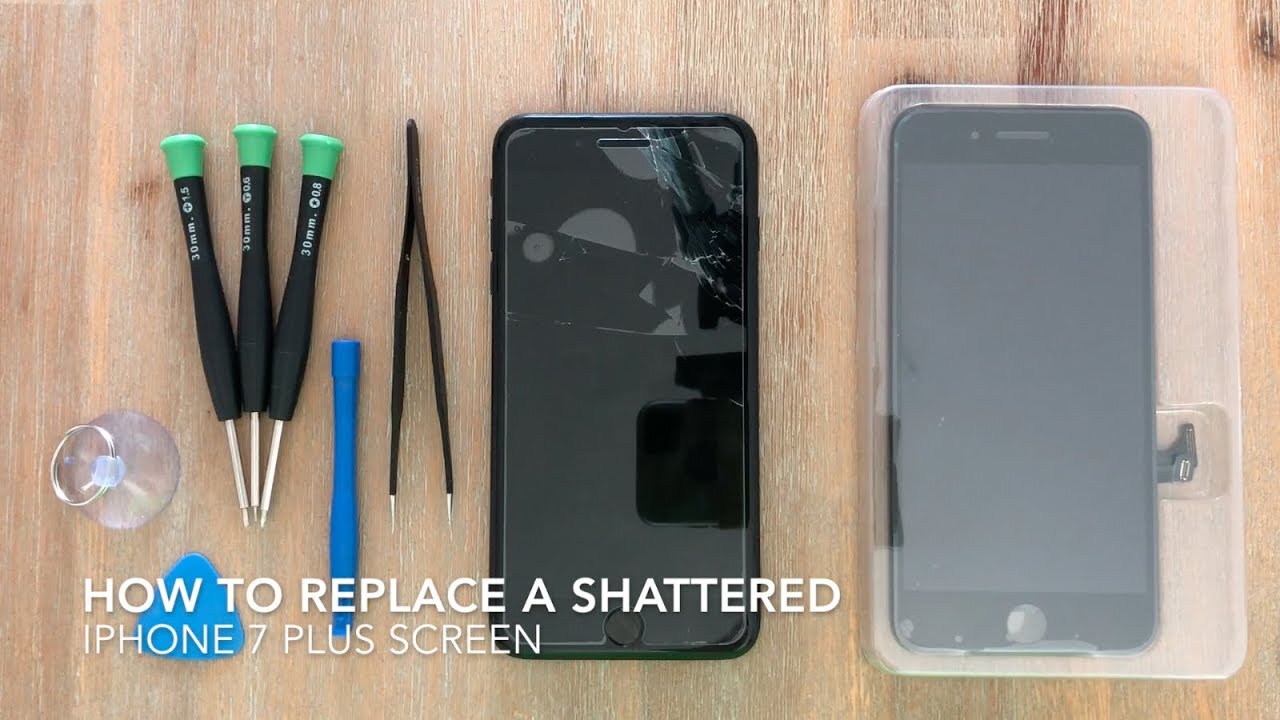 How To Replace A Shattered Iphone 7 Plus Screen - Youtube