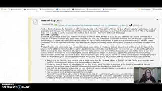Research Logs Explanation