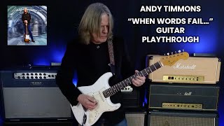 Andy Timmons - "When Words Fail..." - Guitar Playthrough chords