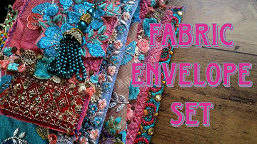 Teal/pink fabric envelope set | flip through | boho needs