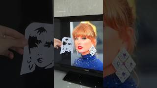 This paper-cutting artist created a portrait of Taylor Swift #shorts