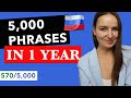 LEARN 5,000 RUSSIAN PHRASES IN 1 YEAR  |  570 /5000