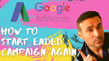 Restart ended google ads -reactivate adwords -run ended google ads again