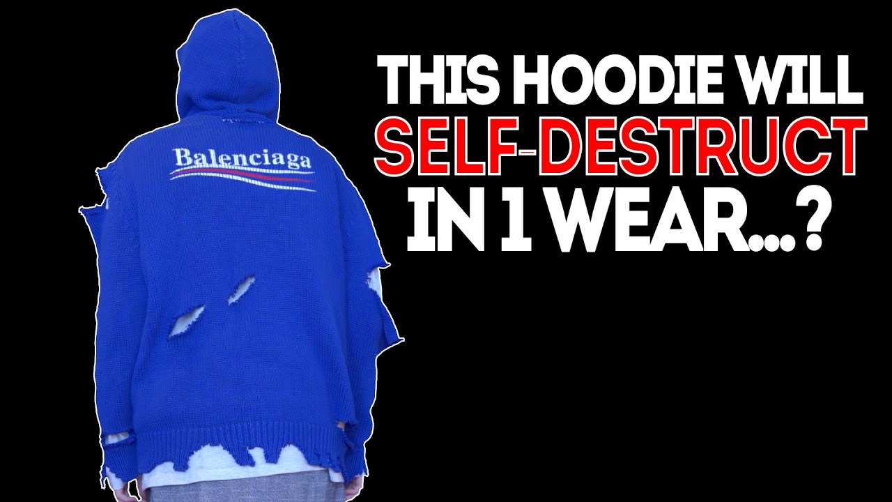 balenciaga distressed hoodie