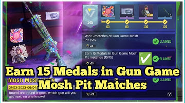 Call Of Duty Mobile Earn 15 Medals in Gun Game Mosh Pit Matches Task Complete