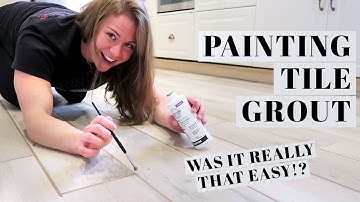 DIY TILE FLOOR UPDATE | PAINTING GROUT LINES for Clean & Refreshed Look | $15 Easy House Project