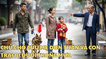 Chú Chó Cứu Mẹ Đơn Thân Và Con Trai Bị Đuổi Trong Cơn Mưa - Câu Chuyện Cực Cảm Động